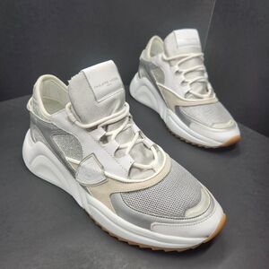 Philippe Model Silver and White Women's Sneakers